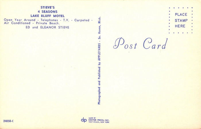 Lake Bluff Inn & Suites (Stieves 4 Season Lake Bluff Motel) - Vintage Post Card (newer photo)